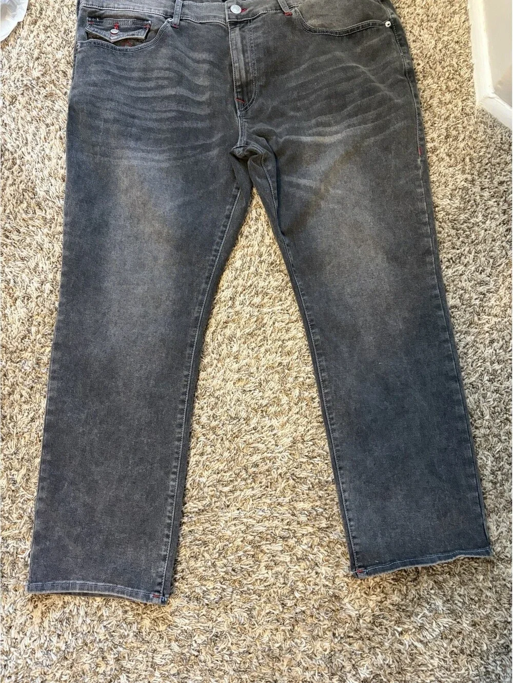 True Religion Ricky Big T Flap Relaxed Straight Fit Jeans Men’s Size 42x30 NWT